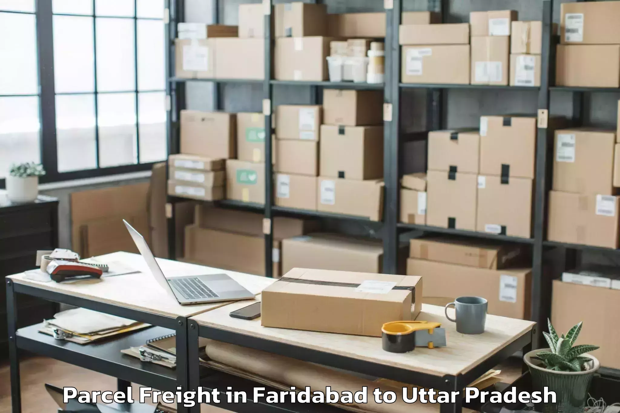 Faridabad to Chillupar Parcel Freight